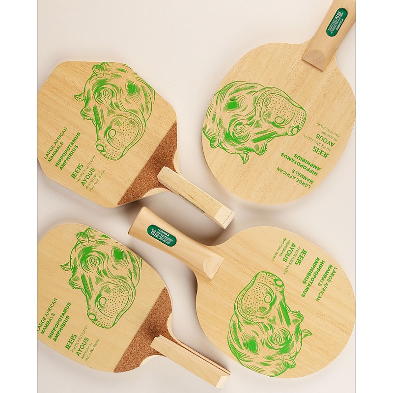 JEELS Green Hippo 1 Ply Ayous  - đánh giá và giá Table Tennis In Japanese