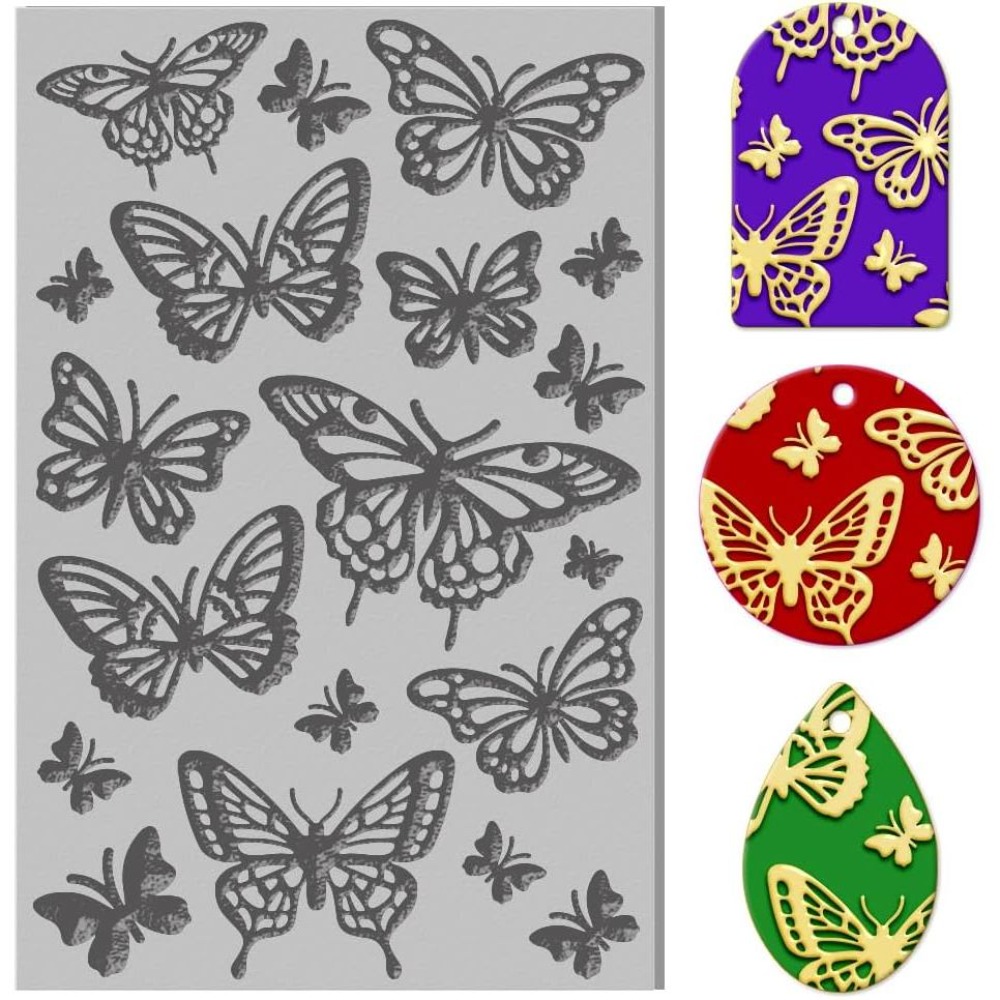 Butterfly Polymer Clay Texture - đánh giá và giá Butterfly Rubber Sheet