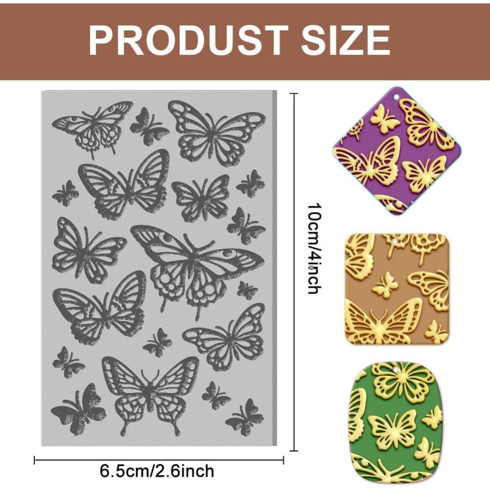 Butterfly Polymer Clay Texture - đánh giá và giá Butterfly Rubber Sheet