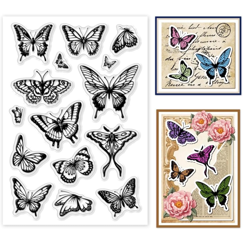 1 Sheet Clear Stamp for Card M - đánh giá và giá Butterfly Rubber Sheet