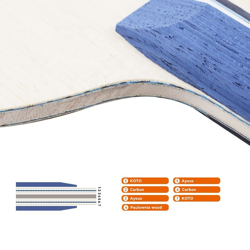 1PCS Blue Carbon Fiber Table T - đánh giá và giá Table Tennis Racket