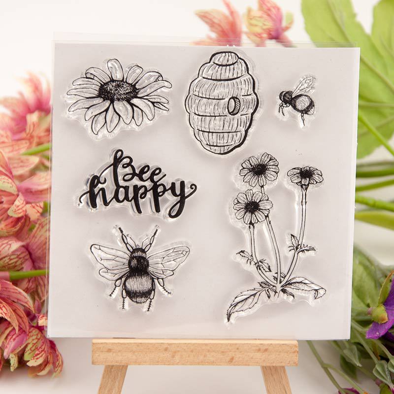 Bee Happy Clear Stamps Butterf - đánh giá và giá Butterfly Rubber Sheet